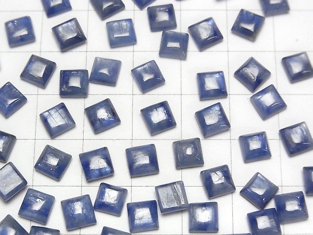 Kyanit AAA- Quadratischer Cabochon 6x6mm 3 Stück