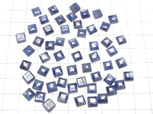 Kyanit AAA- Quadratischer Cabochon 6x6mm 3 Stück