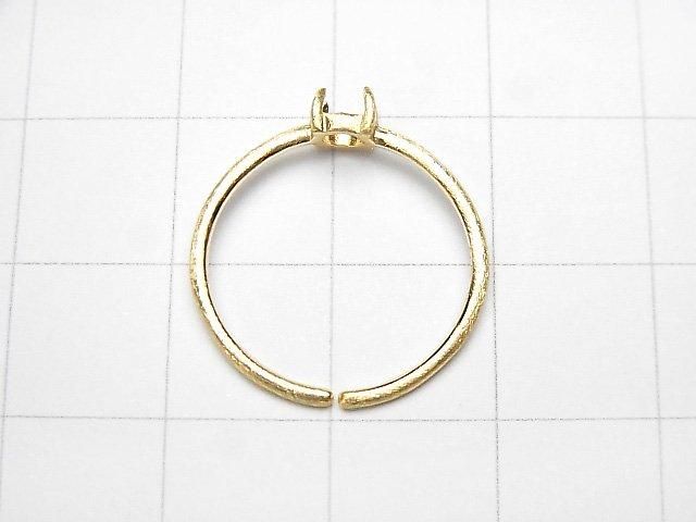 Silber925 Ringrahmen (Krappenfassung) Rund 4mm Haarlinie 18KGP Freie Größe 1Stück