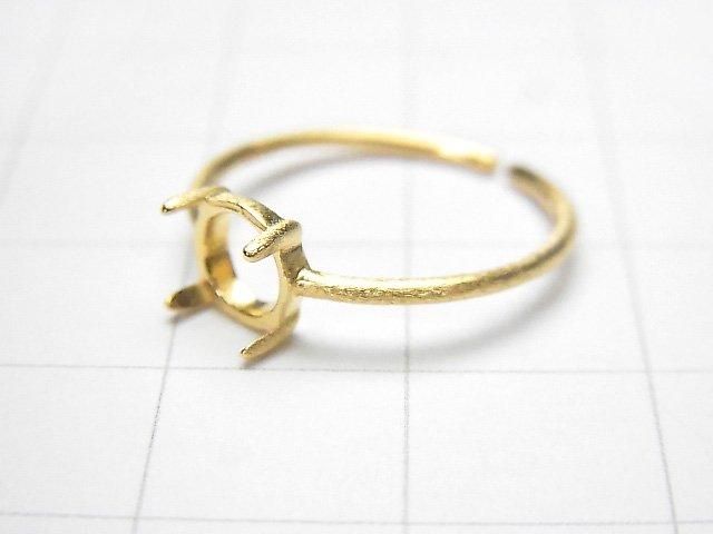 Silber925 Ringrahmen (Krappenfassung) Rund 6mm Haarlinie 18KGP Freie Größe 1Stück