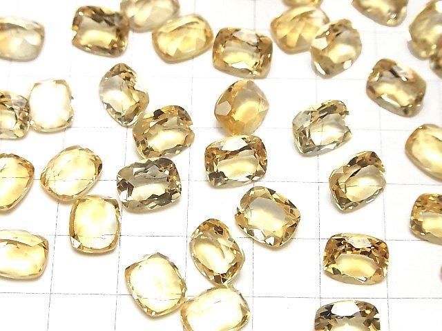 高品質黃水晶 AAA 裸石 矩形刻面 10x8mm 2顆