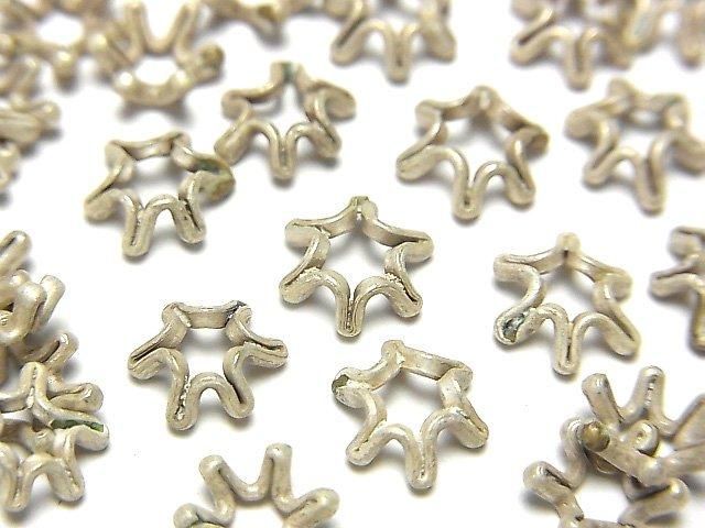 Karen Silver Bead Caps 8x8x3mm 6pcs