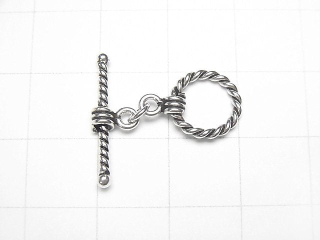 Silber 925 Toggle (gedrehtes Muster) 1Stk