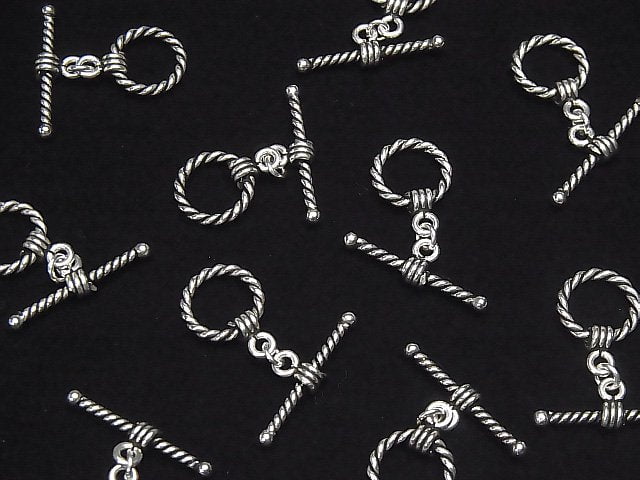Silber 925 Toggle (gedrehtes Muster) 1Stk