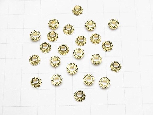 Silber 925 Rondelle 6,5x6,5x3mm 18KGP 2Stk