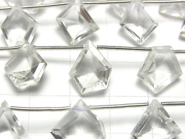 高品質水晶 AAA 特殊形狀切割 1串珠子 (約6英吋 / 16公分)