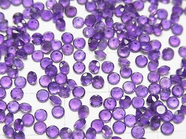 Hochwertiger Amethyst AAA lose Steine rund facettiert 3x3mm 10 Stück