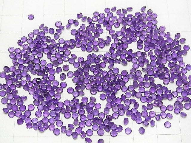 Hochwertiger Amethyst AAA lose Steine rund facettiert 3x3mm 10 Stück