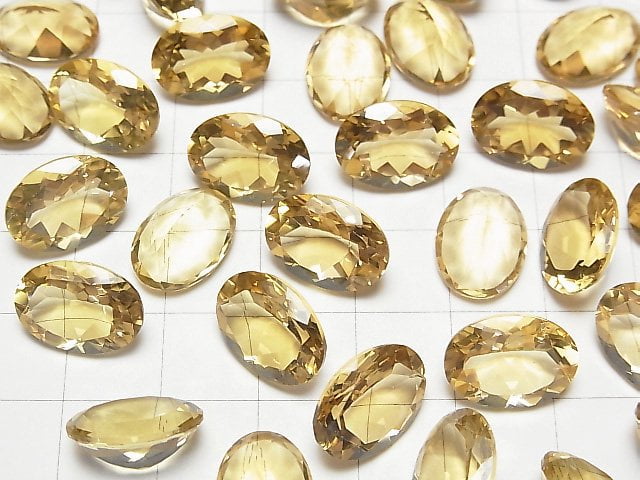 Hochwertiger Honigquarz AAA Lose Stein Oval Facettiert 14x10mm 3Stück