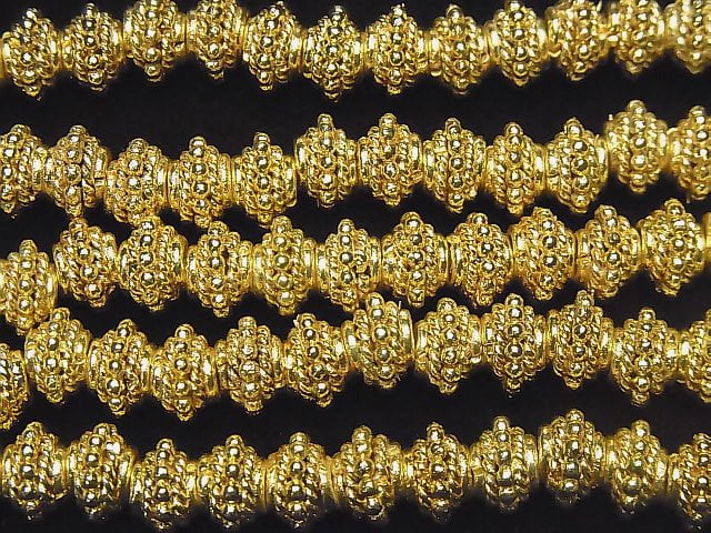 Copper Rondelle 9x9x5mm 18KGP half or 1strand beads (aprx.7inch/18cm)