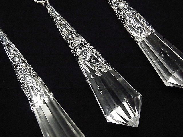 水晶石英 AA++ 擺錘 70x16x16mm 銀色鏈條 1入