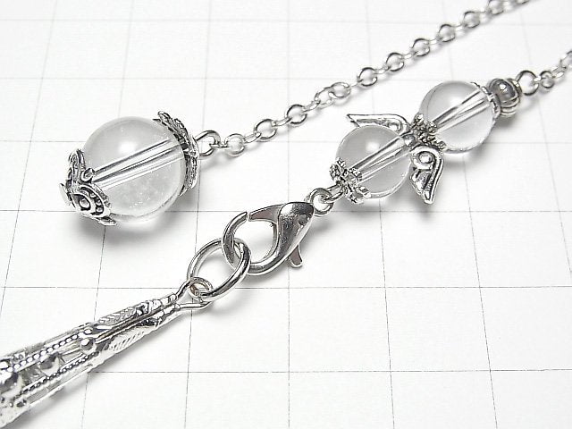 Kristall AA++ Pendel 70x16x16mm mit Kette silberfarben 1 Stück