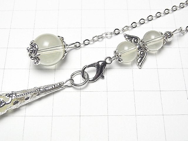 Zitronenquarz AA++ Pendel 70x16x16mm mit Kette silberfarben 1 Stück