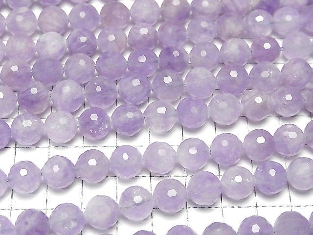Hochwertig! Lavendel-Amethyst AA++ 128 facettierte runde 10mm halb oder 1Strang Perlen (ca. 15 Zoll / 36 cm)