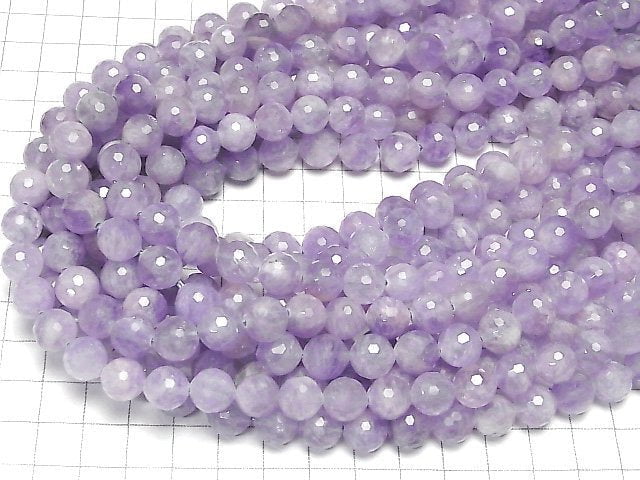 Hochwertig! Lavendel-Amethyst AA++ 128 facettierte runde 10mm halb oder 1Strang Perlen (ca. 15 Zoll / 36 cm)