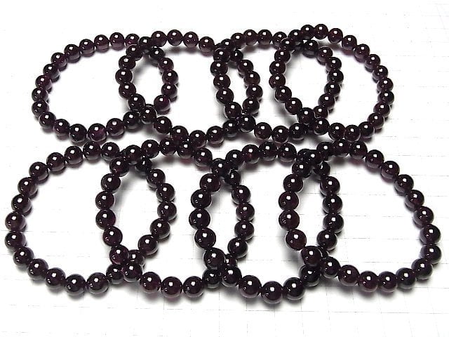 Rhodolitgranat AAA rund 8mm Armband