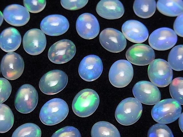High Quality Ethiopian Opal AAA Oval Cabochon 10x8mm 2pcs