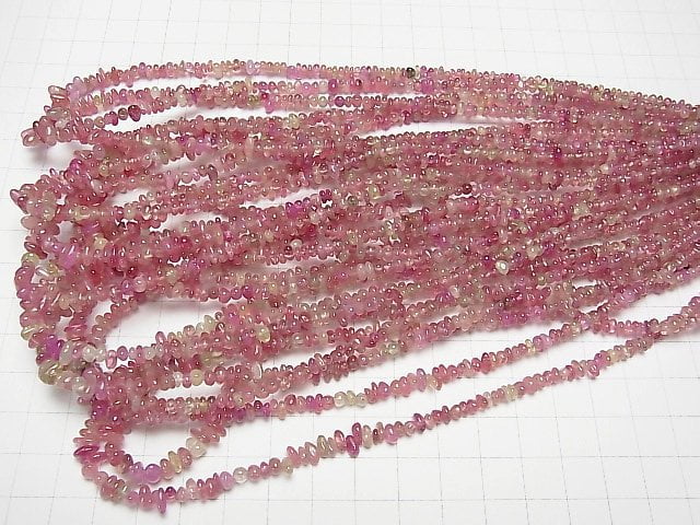 Mehrfarbige rosa Saphir AA++ Chips (kleine Nugget) halb oder 1Strang Perlen (ca. 15 Zoll / 36 cm)