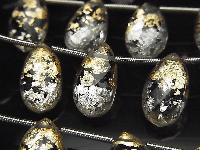 Crystal Quartz, Pear Shape Gemstone Beads
