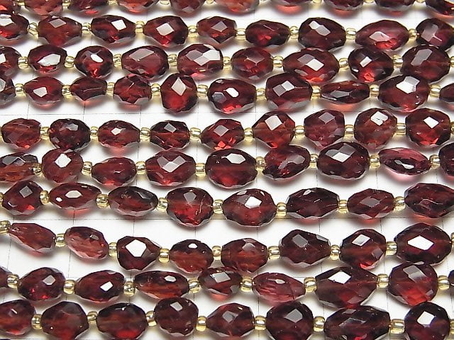 High Quality Mozambique Garnet AAA Faceted Nugget 1strand beads (aprx.8inch / 20cm)