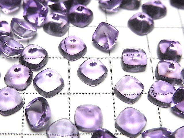 高品質紫水晶 AAA 舒俱徠形切工 6x6公釐 4顆