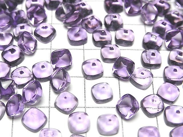 Hochwertiger Amethyst AAA Zuckerlaib Schnitt 6x6mm 4 Stück