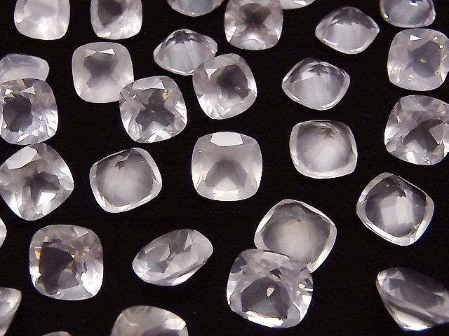 Hochwertiger Rosenquarz AAA Lose Stein Quadrat Facettiert 12x12mm 1Stück