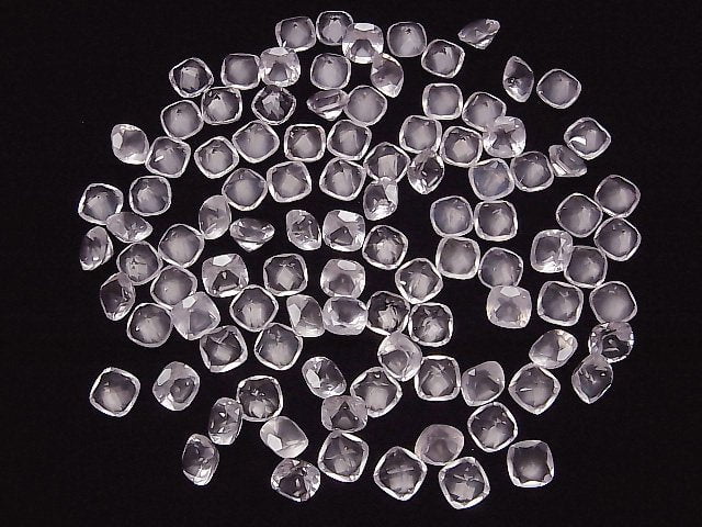 Hochwertiger Rosenquarz AAA Lose Stein Quadrat Facettiert 10x10mm 2Stücke