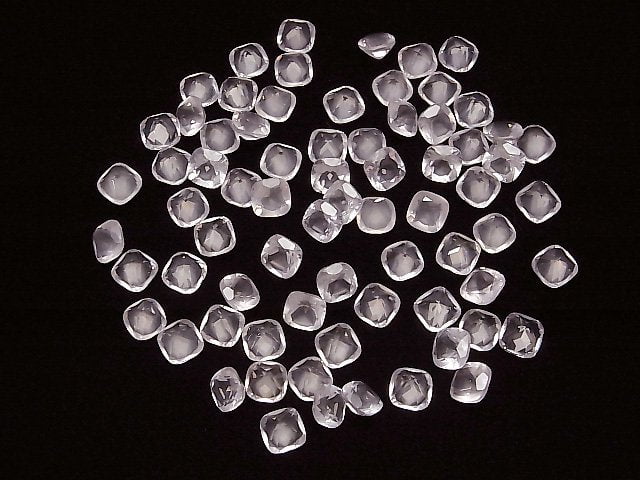 Hochwertiger Rosenquarz AAA Lose Stein Quadrat Facettiert 8x8mm 2Stücke