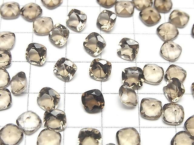 優質煙晶 AAA 裸石 方形刻面 6x6mm 5顆