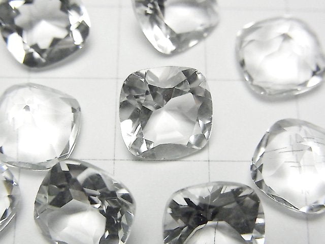 高品質 AAA 水晶散石 方形刻面 10x10mm 2顆