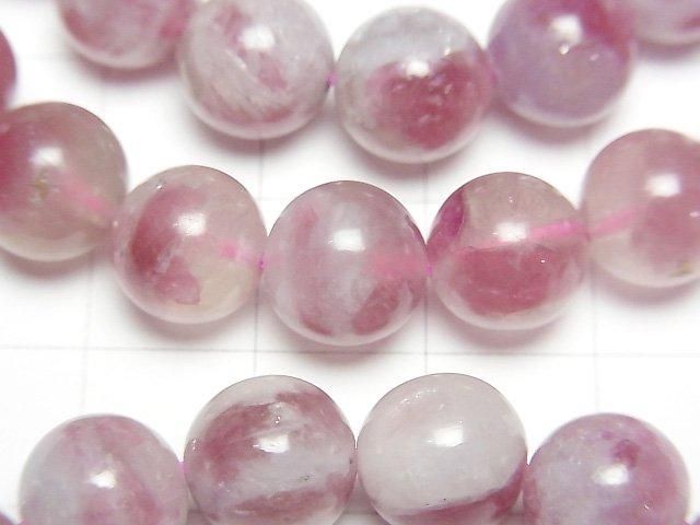 Bracelet en tourmaline rose, qualité AA+, de 9 mm, forme ronde