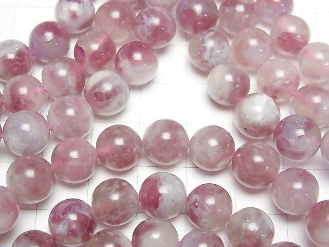 Pink Tourmaline Silica AA+ Round 9mm 1-strand (Bracelet)