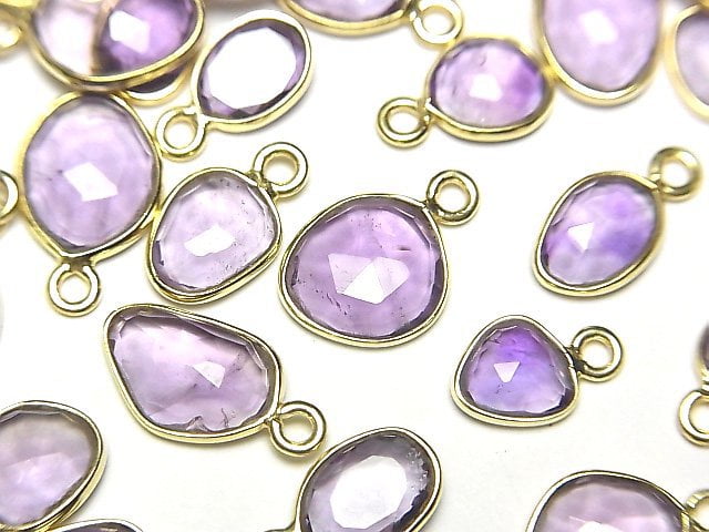 Amethyst, Bezel Setting, Free Form, Rose Gemstone Beads