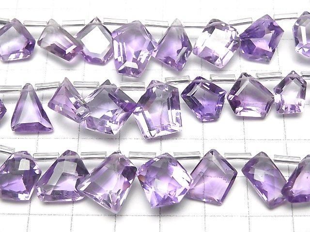 Hochwertiger Amethyst AAA fancy Form Schnitt 1 Strang Perlen (8 Stück)