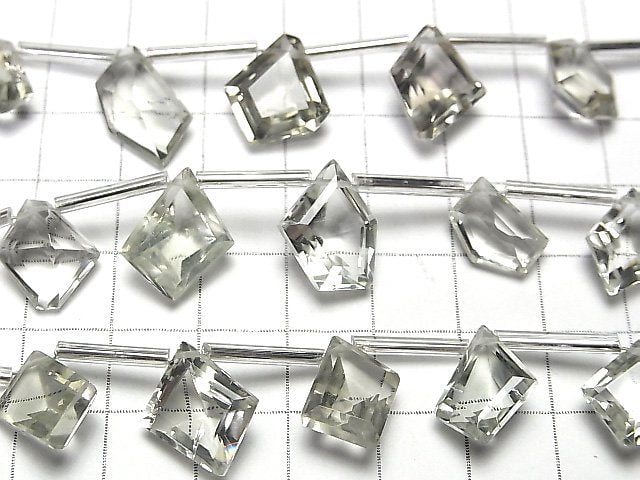 Hochwertiger Grüner Amethyst AAA Fantasieform Schliff 1 Strang Perlen (8 Stück)