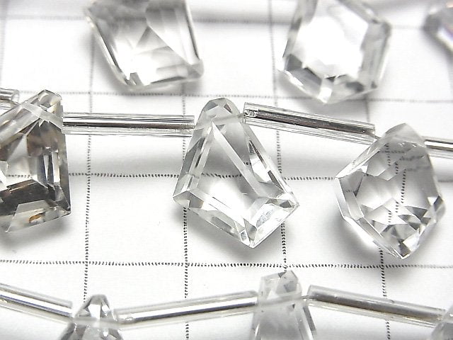 高品質水晶 AAA 異形切割 1串珠子 (8顆)