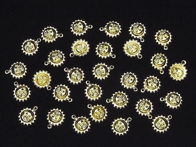 14KGF Charm Sun 9mm 1pc