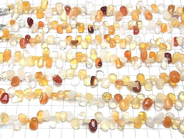 Mexikanischer Opal (Feueropal) AA++ grober Nugget 1Strang Perlen (ca. 18cm / 7Zoll)