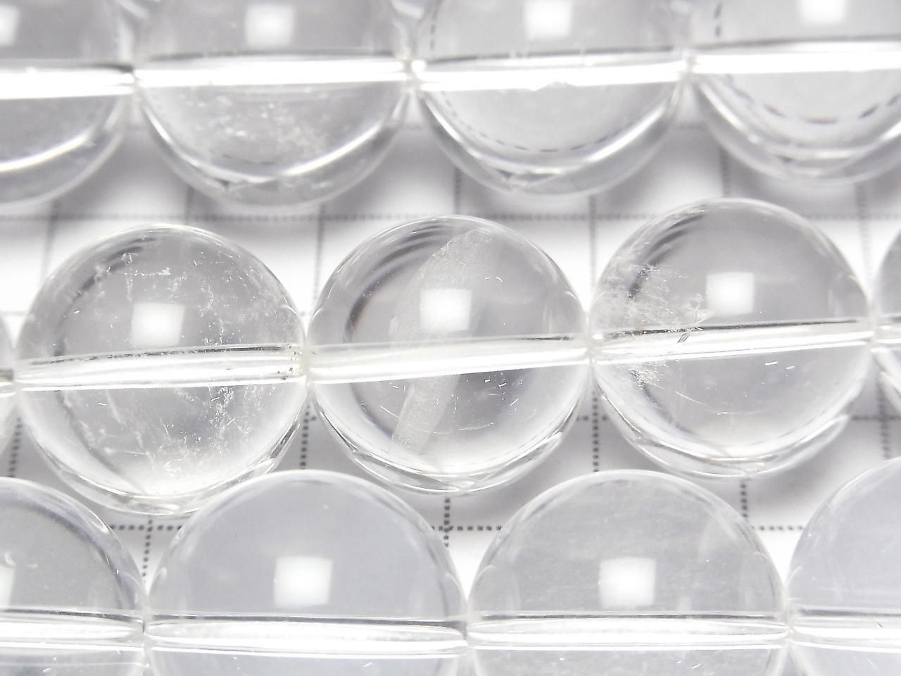 水晶石英 AAA 級 - 圓形 20mm 1/4 或 1 串珠子 (約 15 英寸/36 公分)