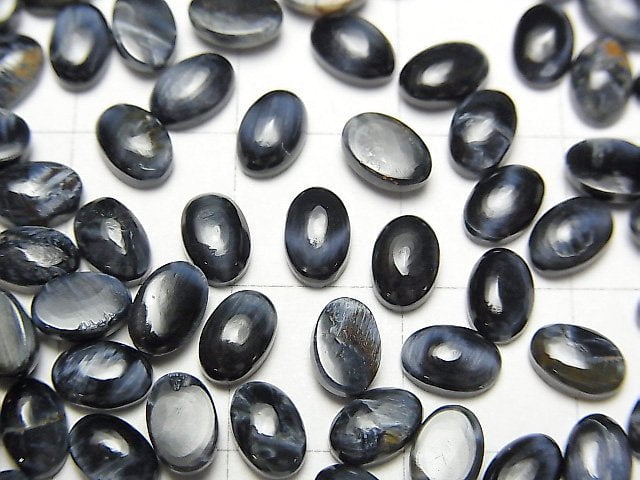 Blue Pietersite AAA- Oval Cabochon 6x4mm 5pcs