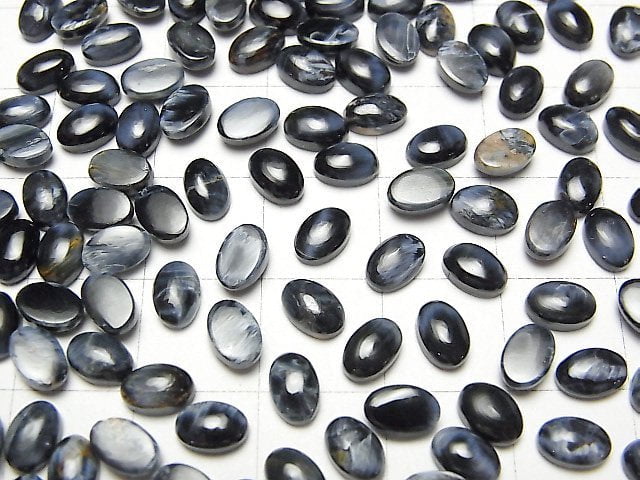 Blue Pietersite AAA- Oval Cabochon 6x4mm 5pcs