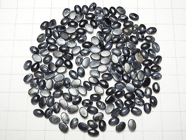Blue Pietersite AAA- Oval Cabochon 6x4mm 5pcs