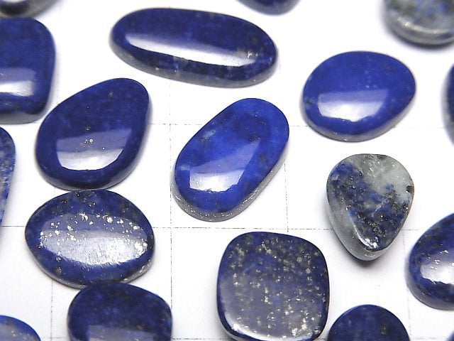 高品質青金石 AAA- 裸石不規則隨形凸圓面 5顆