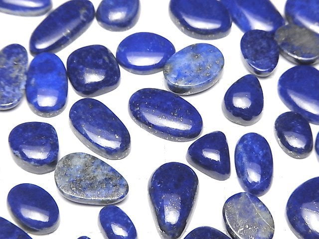 Hochwertiger Lapislazuli AAA- Lose Steine Freiform Cabochon 5 Stück