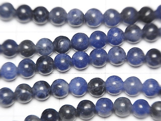 藍方石AA++ 圓珠 4mm 1串 (約15英吋/36公分)