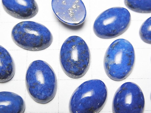 青金石 AA++ 橢圓素面蛋面 14x10mm 3顆