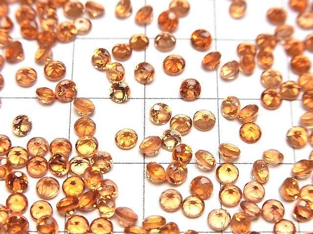 Hochwertiger Imperial Topas AAA- Lose runde facettierte Steine 3x3mm 5 Stück
