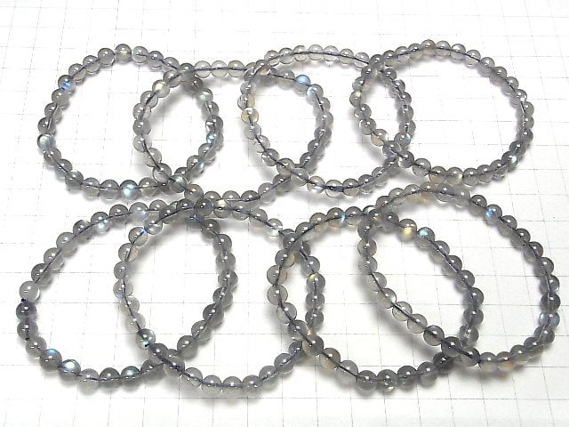 Hochwertiger Labradorit AAA Rund 6mm Armband