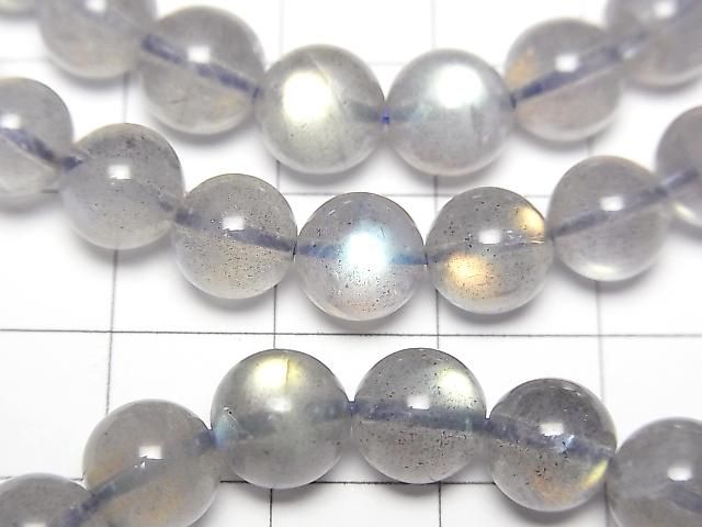 高品質拉長石 AAA 級圓珠 8mm 1串 (手鍊)